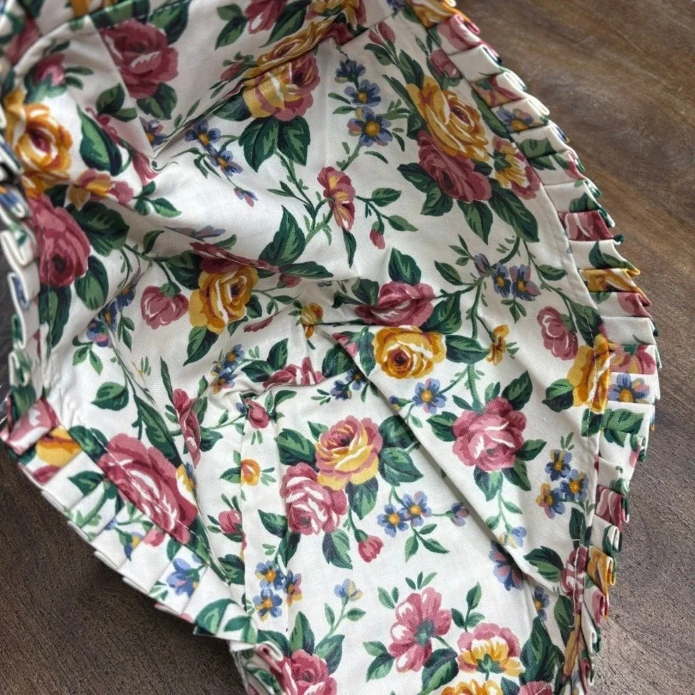LONGABERGER Medium Vegetable Basket Liner Fabric Garden Splendor 100% Cotton NEW